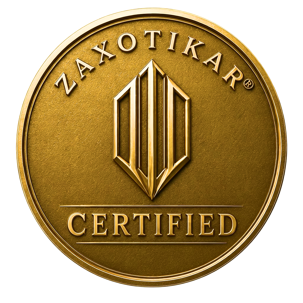 ZAXOTIKAR Certified medal